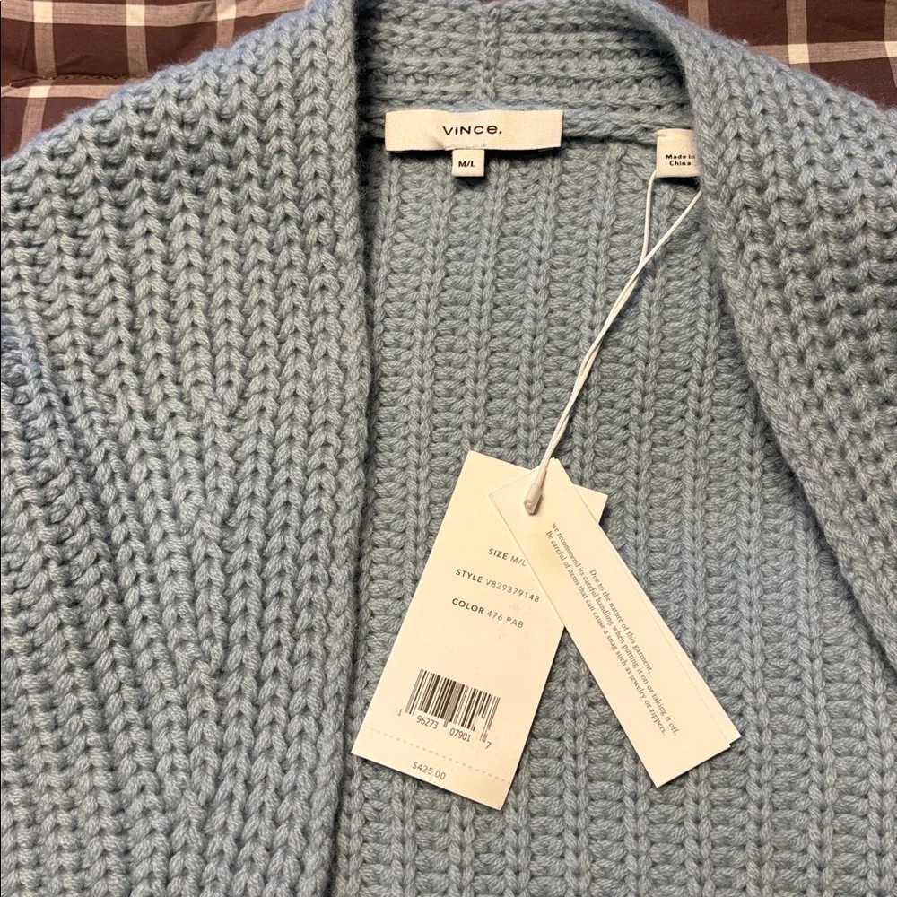 BNWT VINCE lofty ribbed bolero - Picture 3 of 8